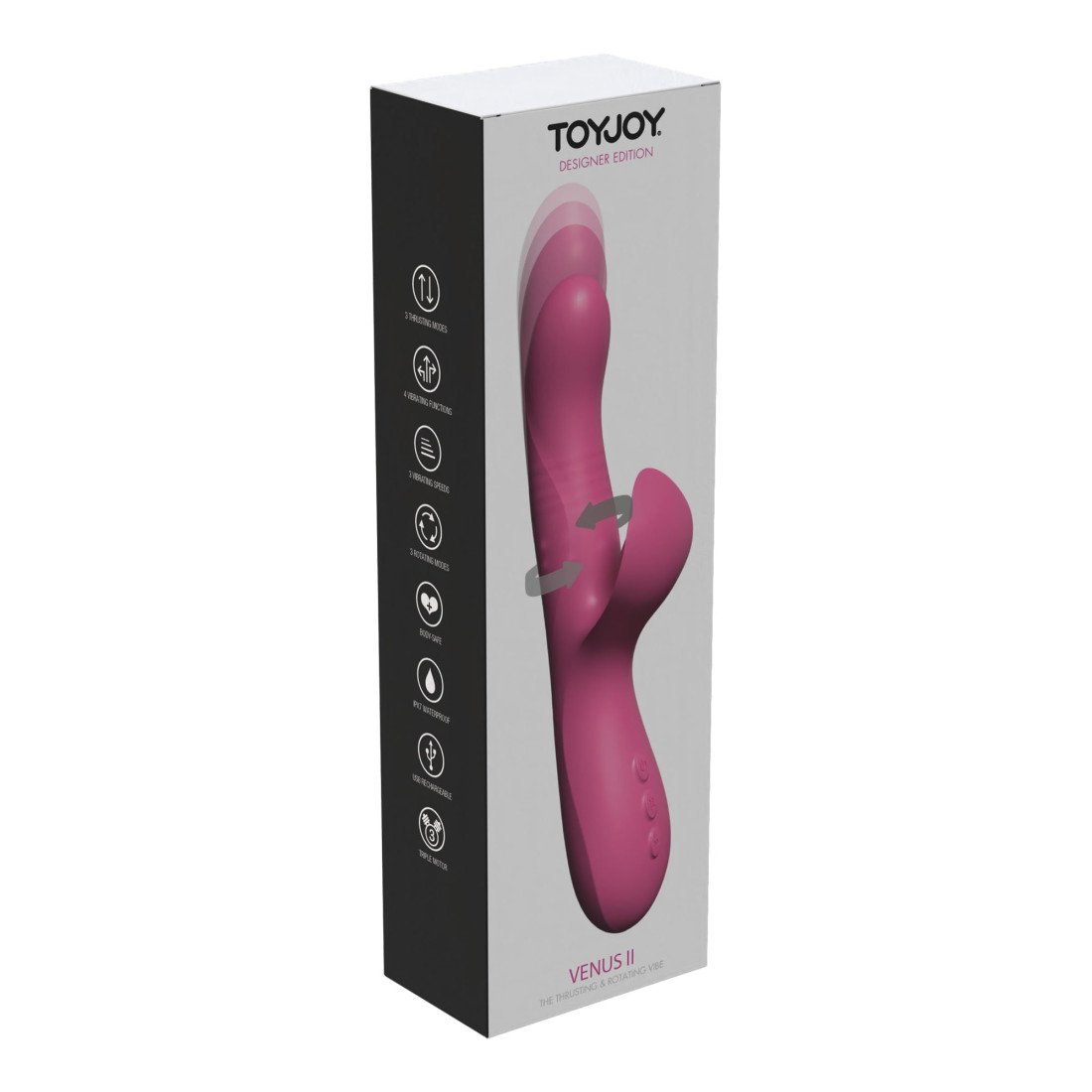 Automatinis vibratorius kiškutis „Venus II“ - ToyJoy