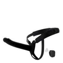 Vibruojantis strap-on dildo „Inferno 20 cm“ - Hidden Desire