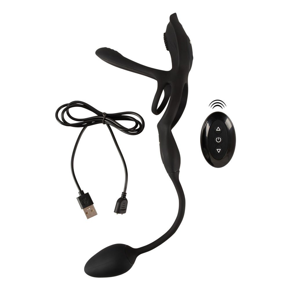 Vibruojantis penio žiedas - kaištis „RC Multi Function“ - Couples Choice