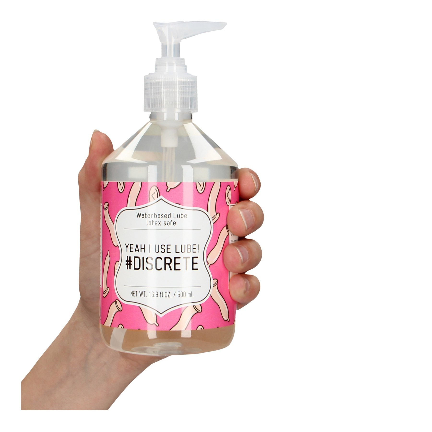 Vandens pagrindo lubrikantas „Yeah I Use Lube! #Discrete“, 500 ml - S-Line