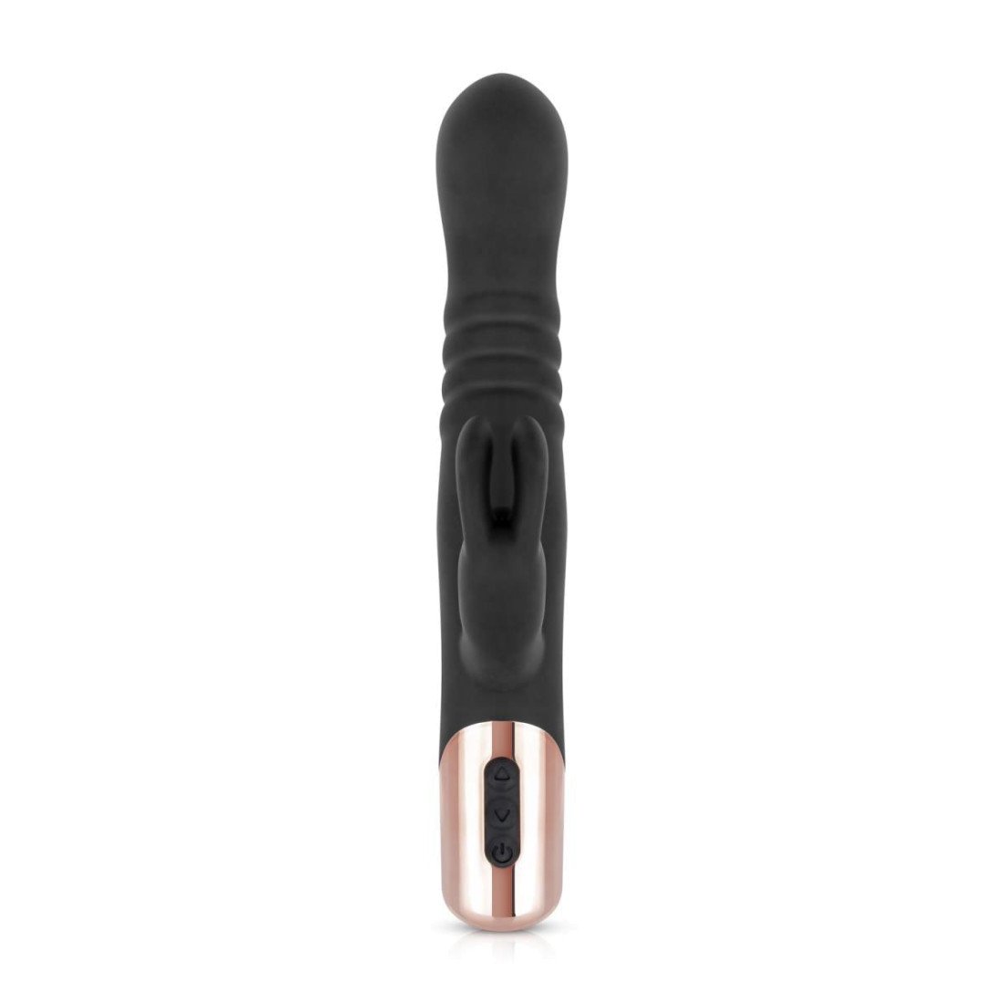 Automatinis vibratorius kiškutis „Thrusting Rabbit“ - Rosy Gold