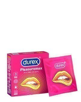 Prezervatyvai „Pleasuremax“, 3 vnt. - Durex