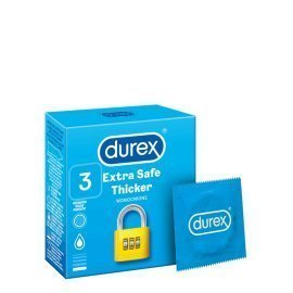 Saugesni prezervatyvai „Extra Safe Thicker“, 3 vnt. - Durex