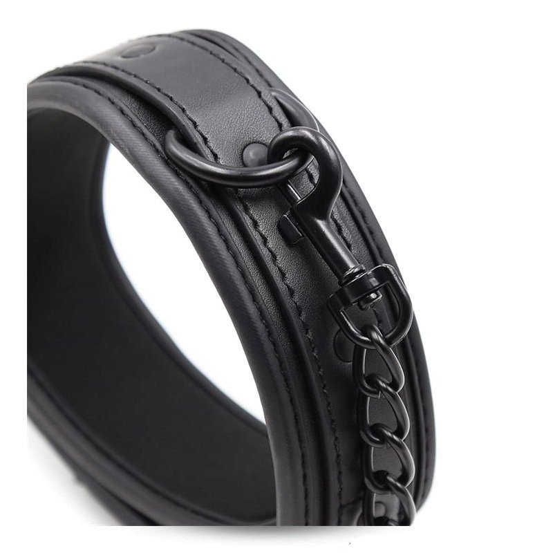 Antkaklio ir pavadėlio rinkinys „Neoprene Bondage Collar“ - Latetobed