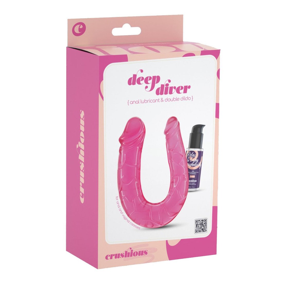 Dvigubo dildo ir lubrikanto rinkinys „Deep Diver“ - Crushious