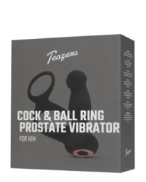 Prostatos masažuoklis - penio žiedas „Cock & Ball Ring Prostate Vibrator“ - Teazers