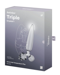 Stiklinis dildo „Triple Crystal 1” - Satisfyer