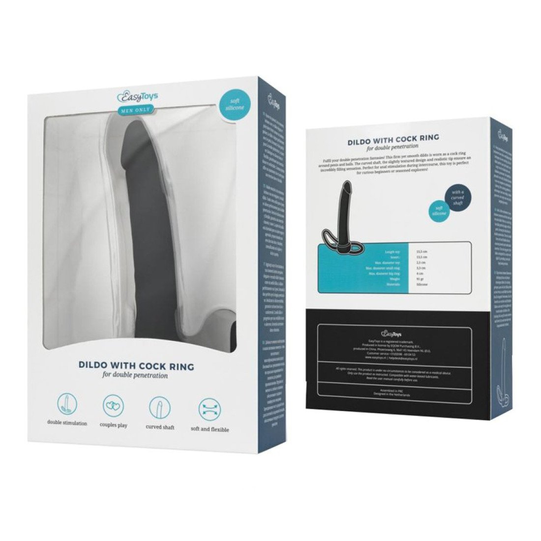Strap-on dildo „Dildo with Cock Ring“ - EasyToys