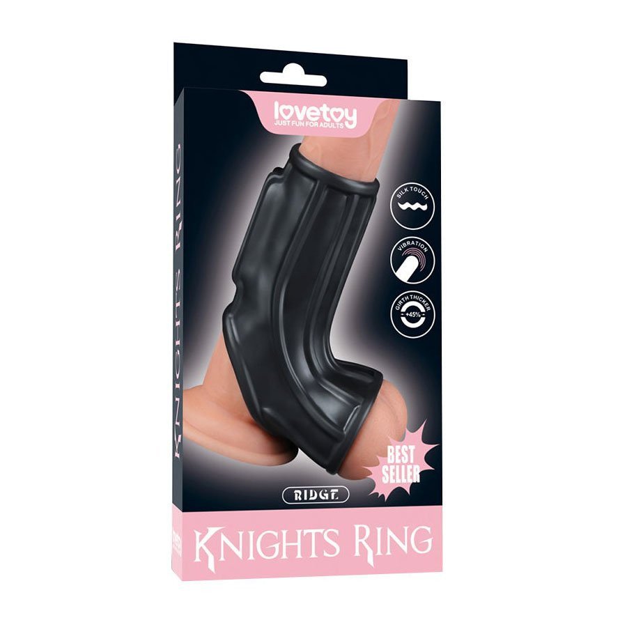Vibruojanti penio ir sėklidžių mova „Knights Ring Ridge“ - Love Toy
