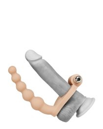 Vibruojantis strap-on dildo „The Ultra Soft Double 6.5 Inch“ - Love Toy