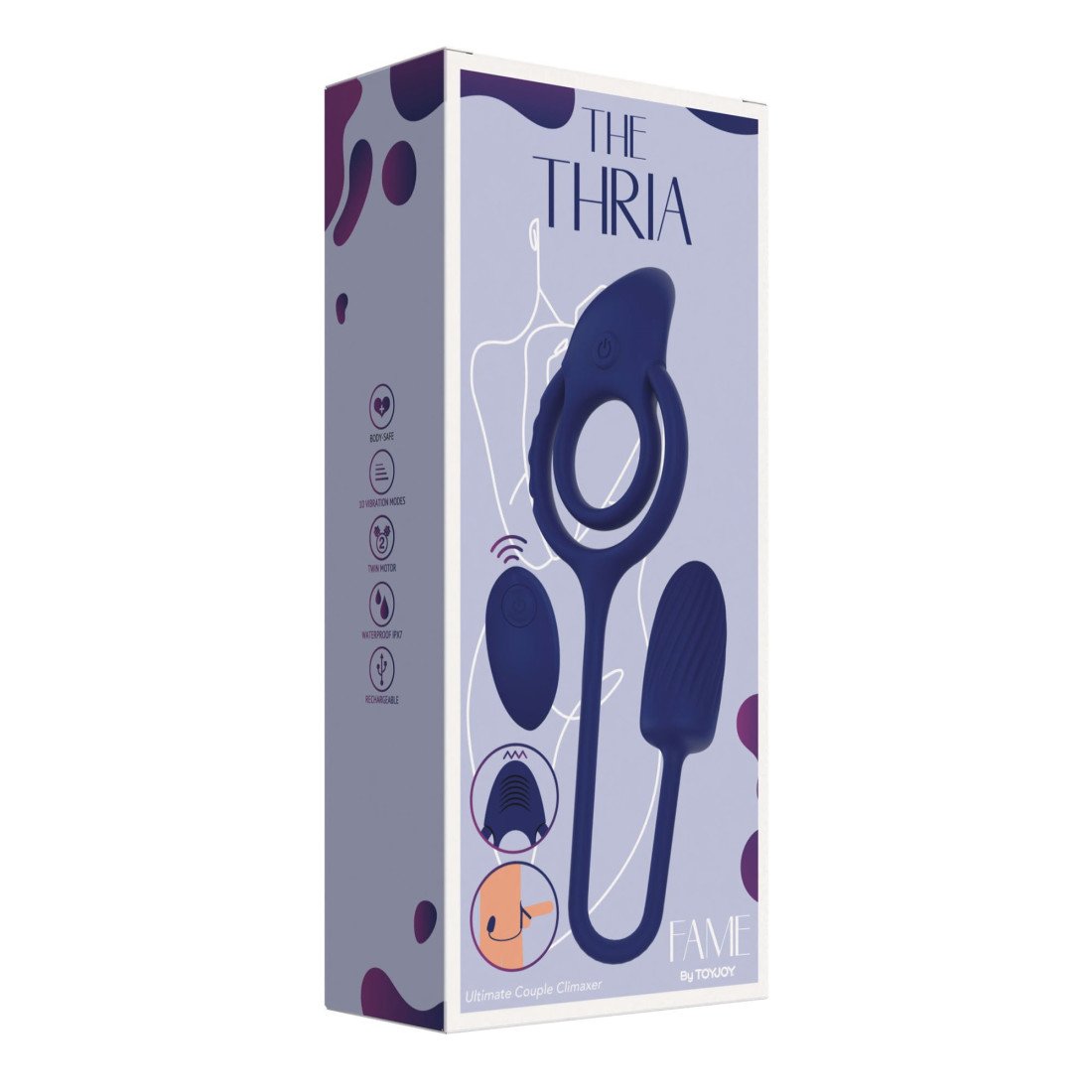 Vibruojantis penio žiedas - kaištis „Fame The Thria“ - ToyJoy Vibruojantis penio žiedas - kaištis „Fame The Thria“ - ToyJoy