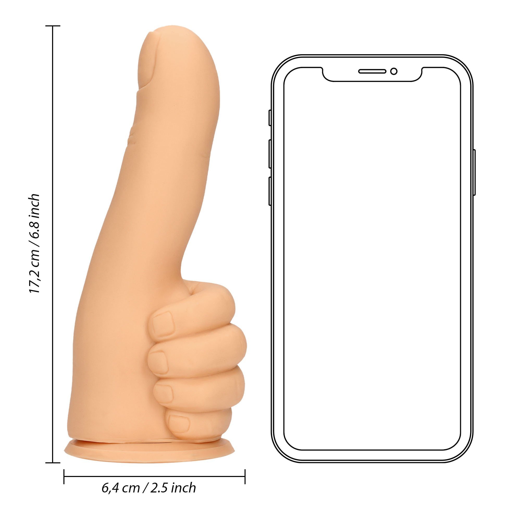 Silikoninis dildo „Crazy Fingers Thumbs Up!“ - S-Line