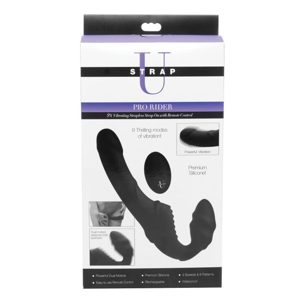 Vibruojantis strap-on dildo be dirželių „Pro Rider“ - Strap U