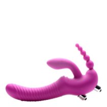 Rožinis vibruojantis strap-on dildo be dirželių „Regal Rider“ - Strap U