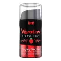 Stimuliuojantis gelis „Vibration! Strawberry“, 15 ml - Intt