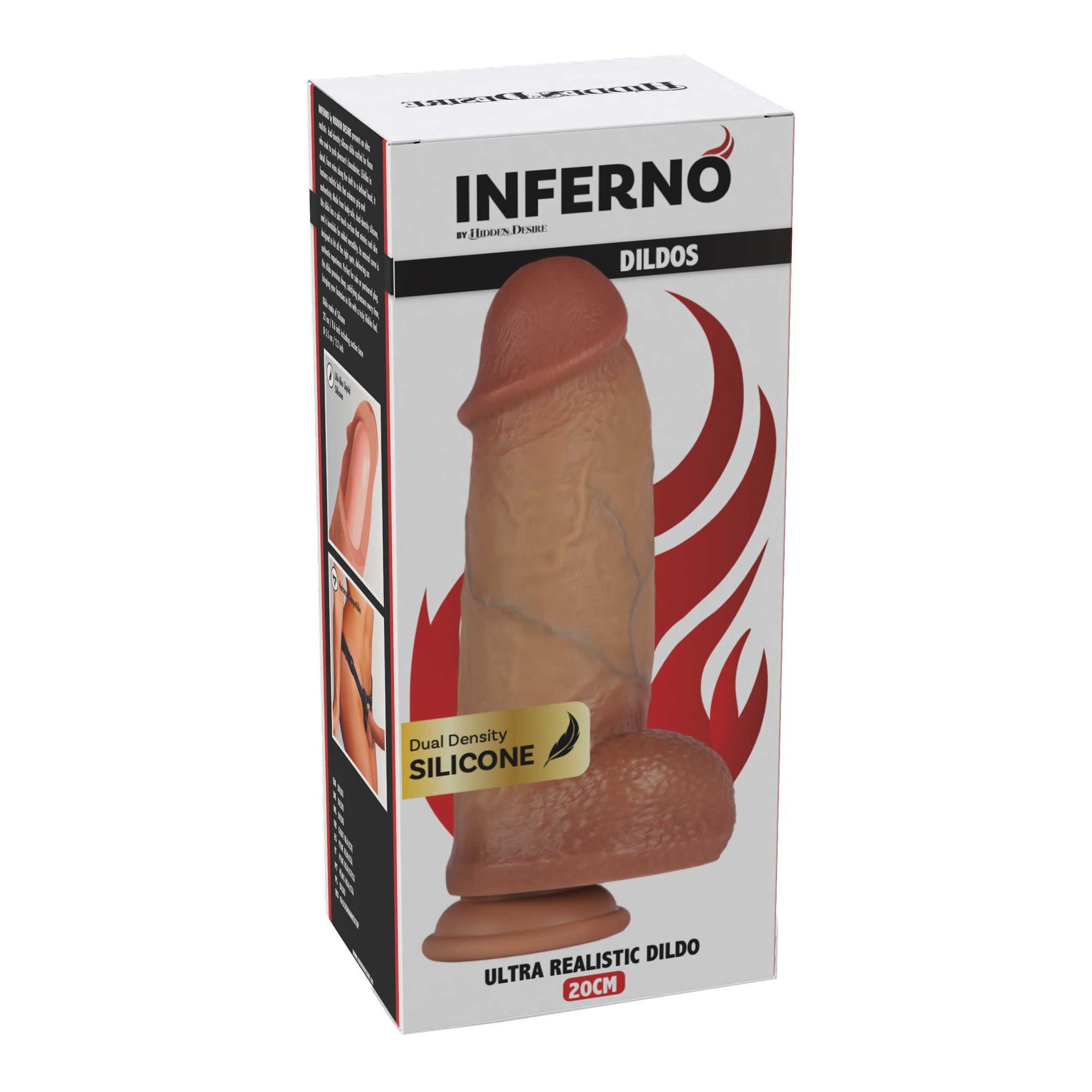 Silikoninis falo imitatorius „Inferno Dildos 20 cm“ - Hidden Desire