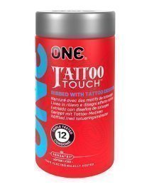 Stimuliuojantys prezervatyvai „Tattoo Touch“, 12 vnt. - One