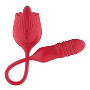 Automatinis vibratorius - stimuliatorius „Thrusting Dildo with Tongue Function“