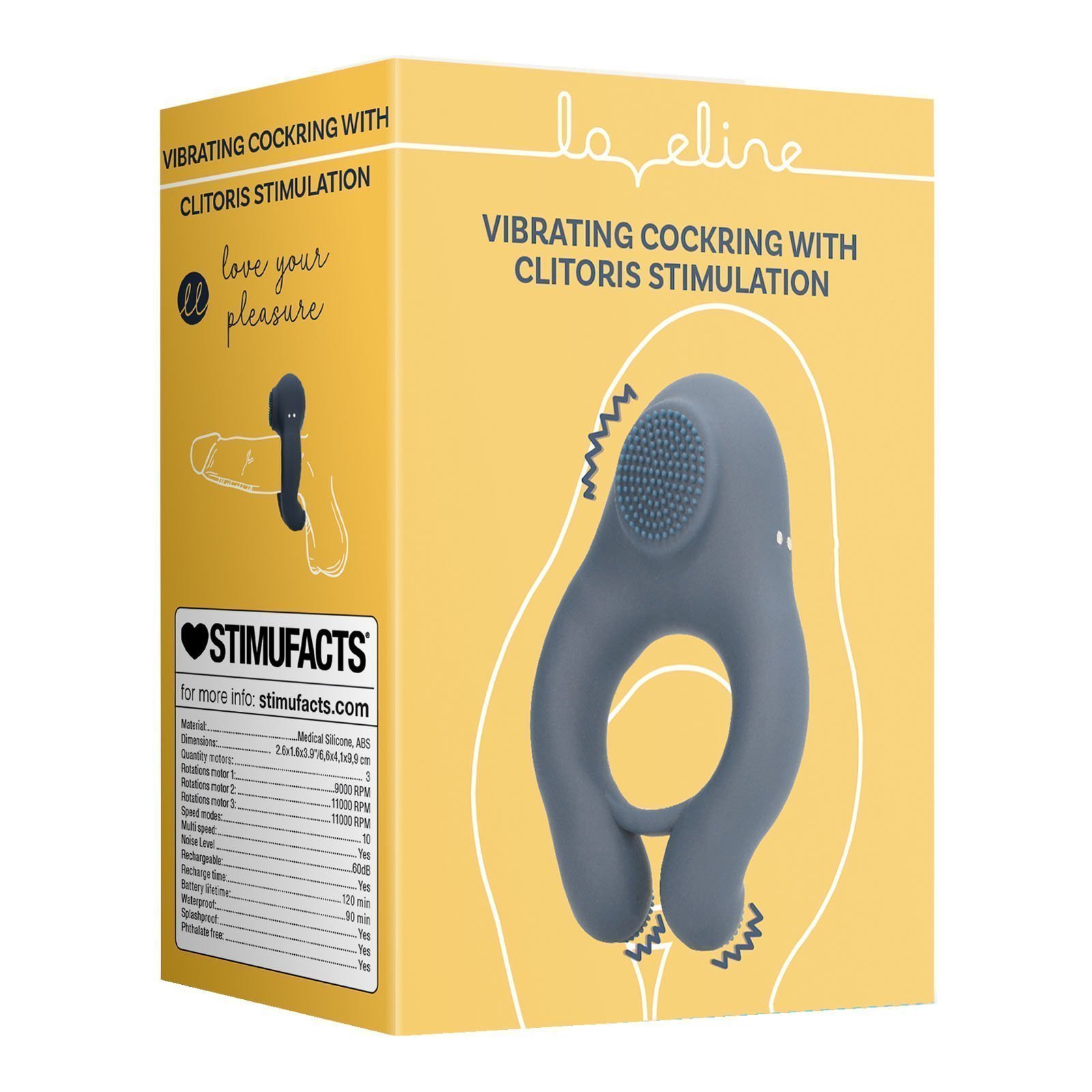 Vibruojantis penio žiedas „Vibrating Cockring with Clitoris Stimulation“ - Loveline