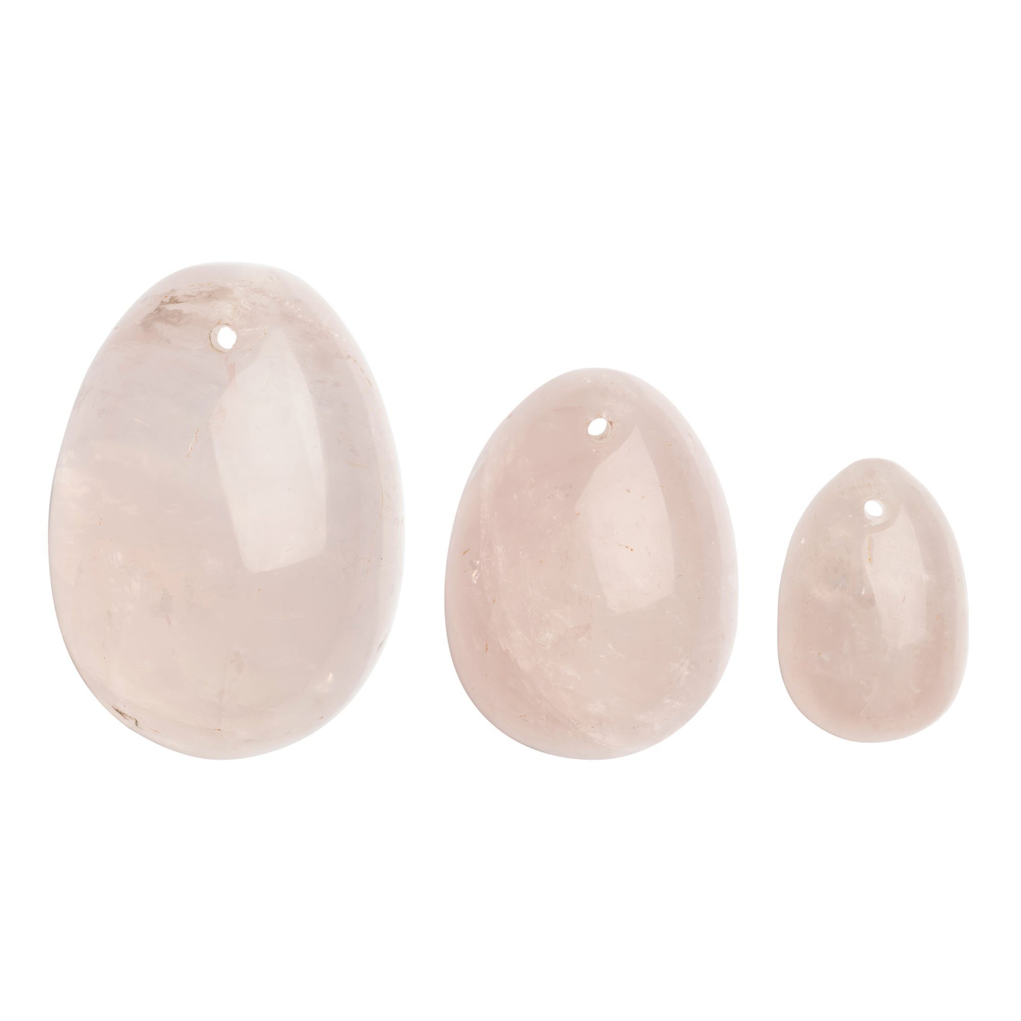 Vaginalinių kiaušinėlių rinkinys „Rose Quartz Yoni Eggs“ - La Gemmes