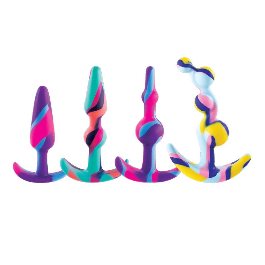 Analinių kaiščių rinkinys „Butt Plug Kit 4 in 1“ - NMC