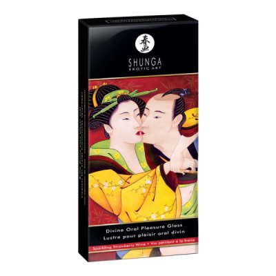 Lūpų blizgesys oraliniam seksui „Divine Strawberry“, 10 ml - Shunga