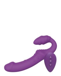 Vibruojantis strap-on dildo be dirželių „Nymphea“ - ToyJoy