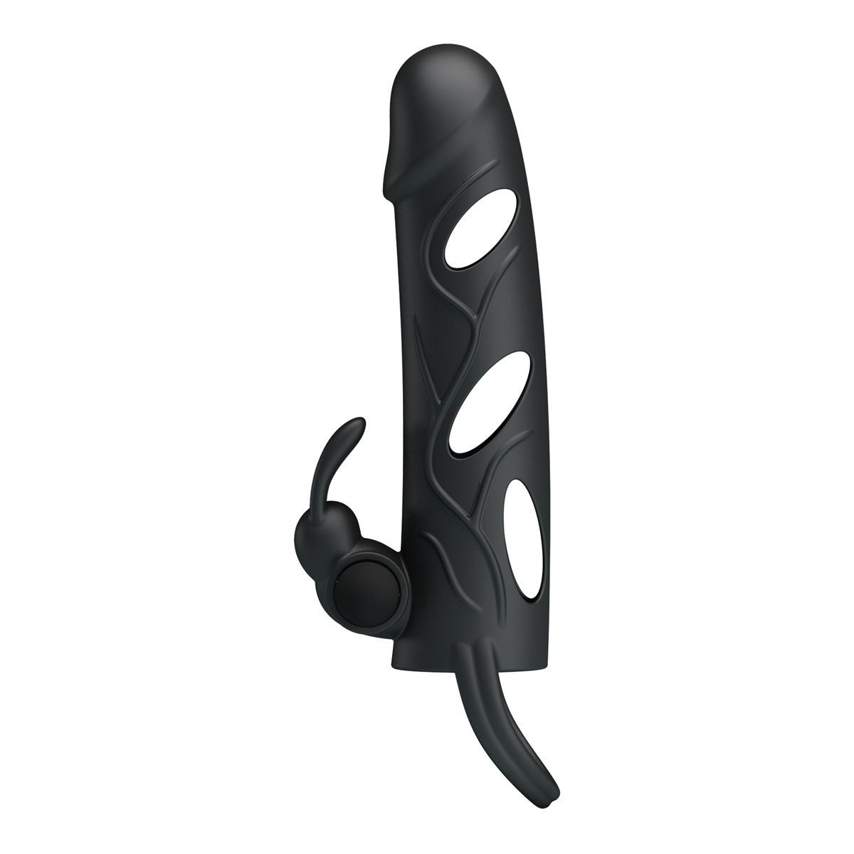 Vibruojanti penio mova „Penis Sleeve with Ball Strap“ - Pretty Love