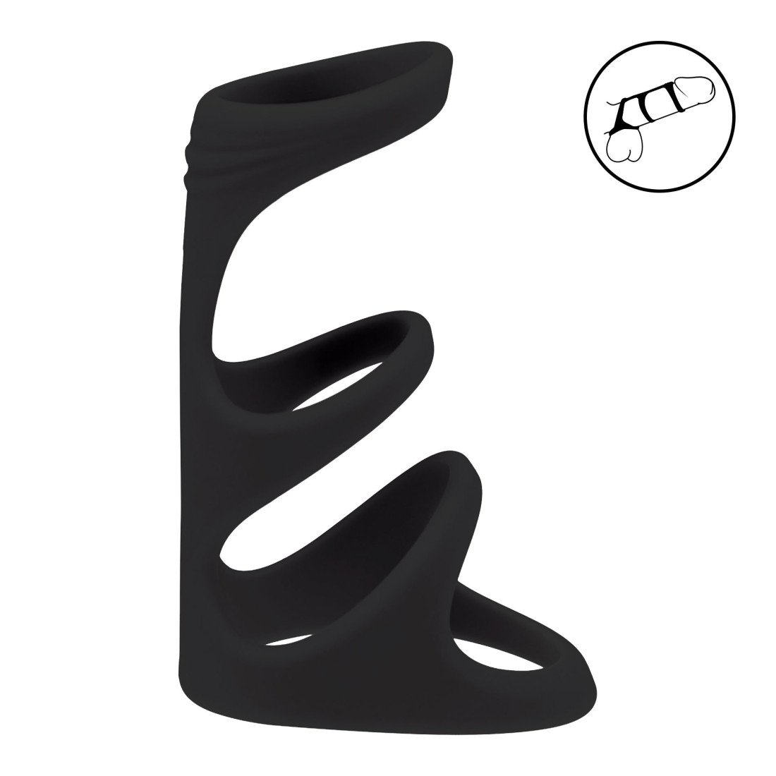Penio žiedas „3 Loop Silicone Cock Ring“ - Levelz