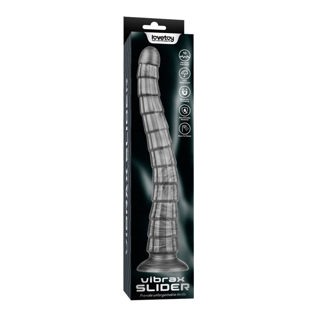 XXL dydžio vibruojantis dildo „Vibrax Slider“ - Love Toy