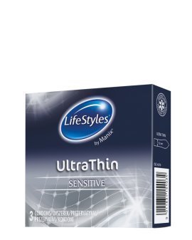Ploni prezervatyvai „Ultra Thin“, 3 vnt. - LifeStyles