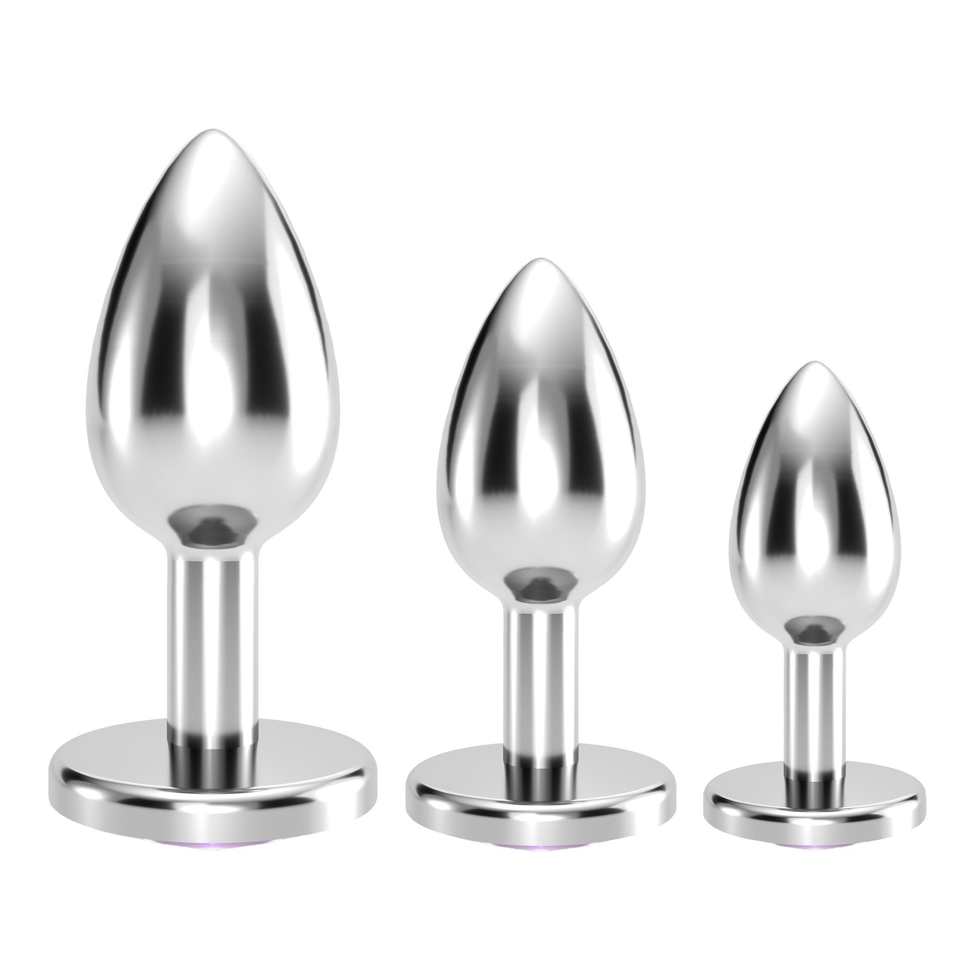 Analinių kaiščių rinkinys „Bijou Anal Train Trio Pink“ - Crushious