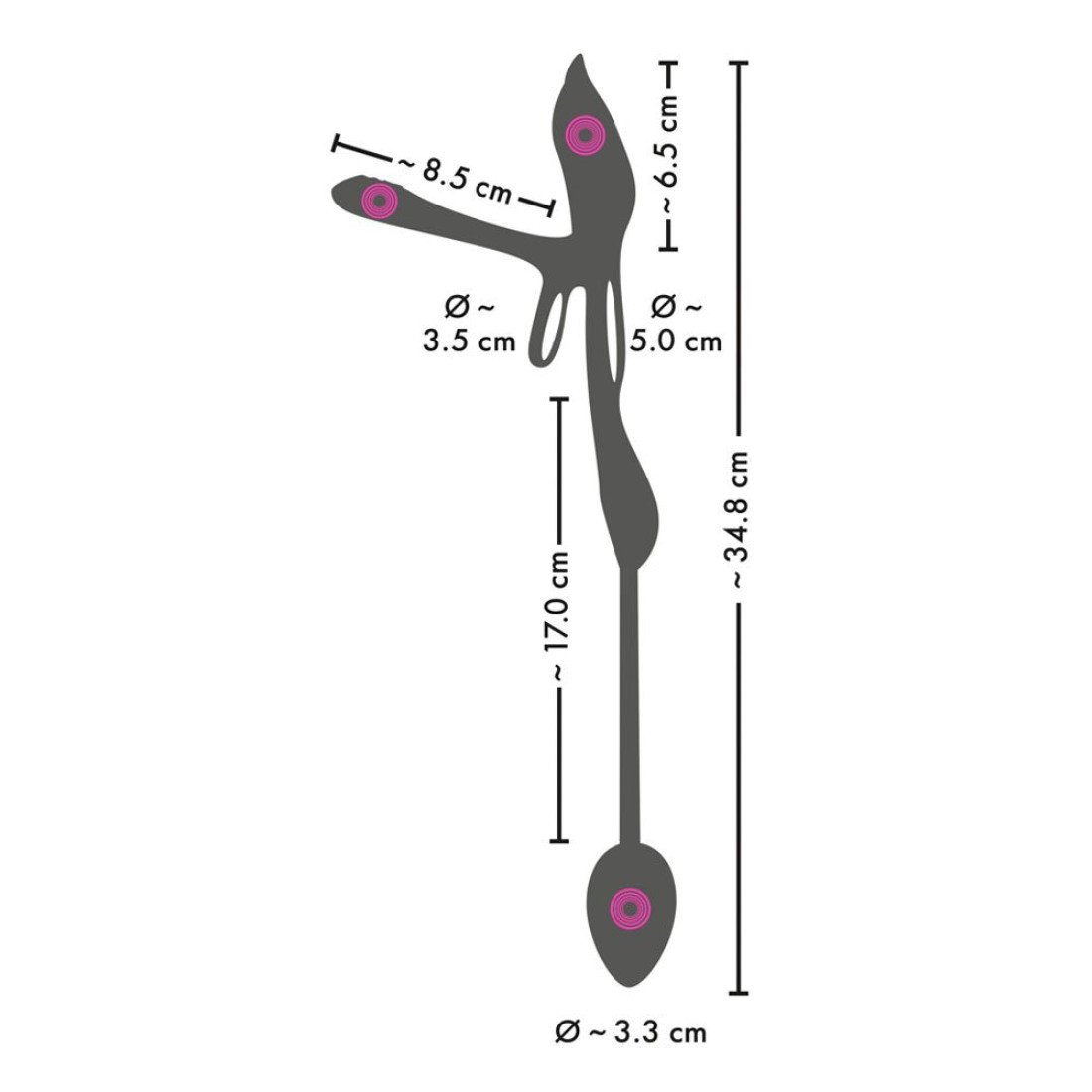 Vibruojantis penio žiedas - kaištis „RC Multi Function“ - Couples Choice