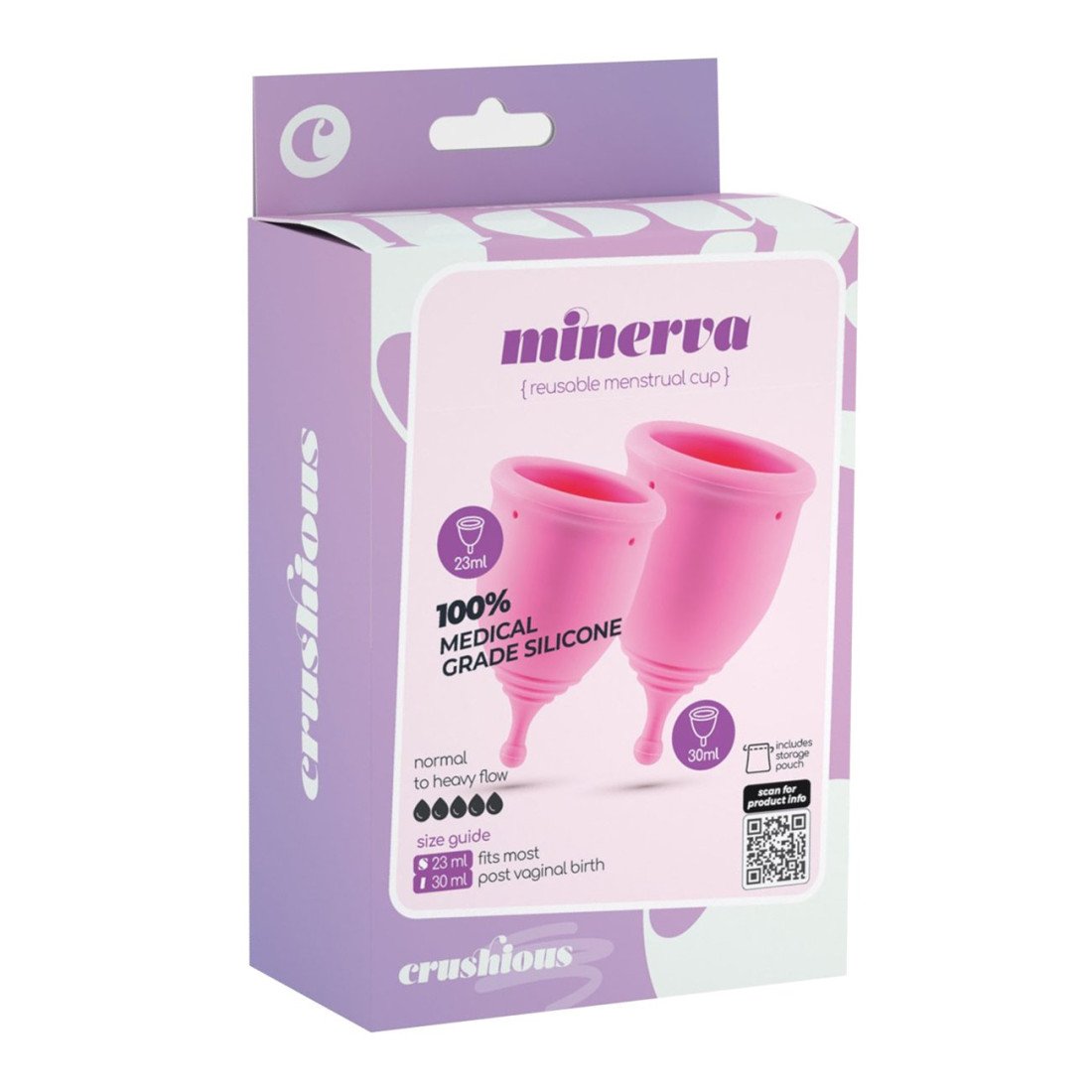 Menstruacinės taurelės „Minerva“, 2 vnt - Crushious