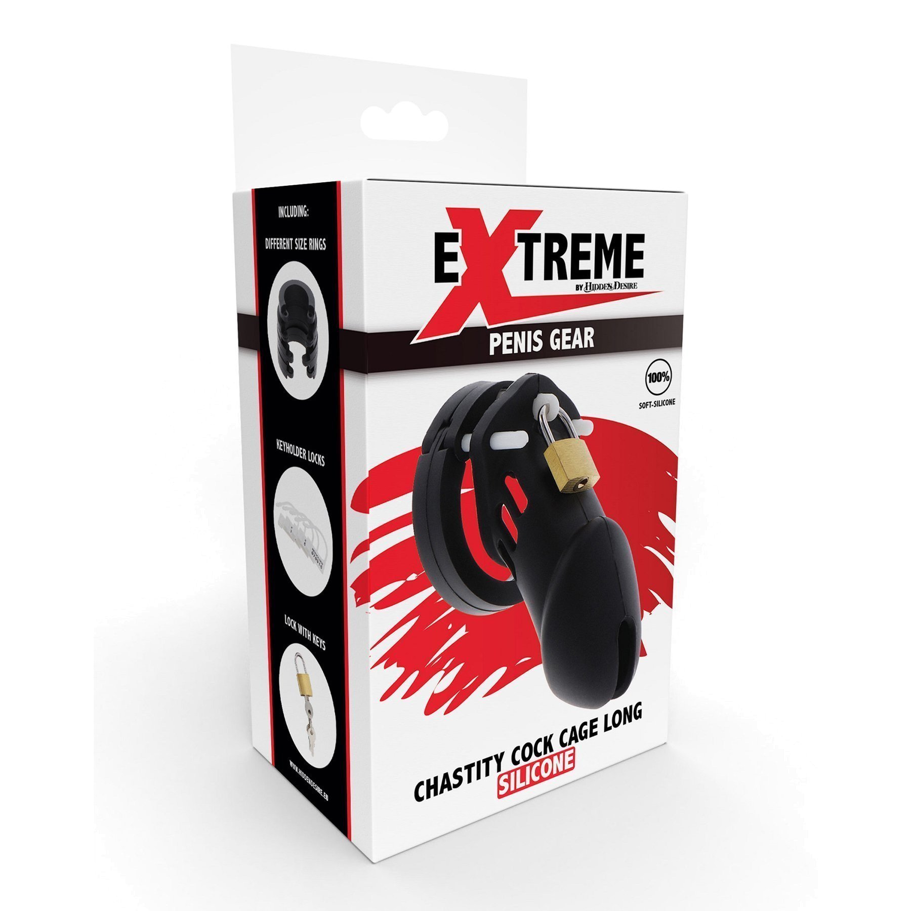Penio narvas „Silicone Chastity Cock Cage Long“ - Extreme