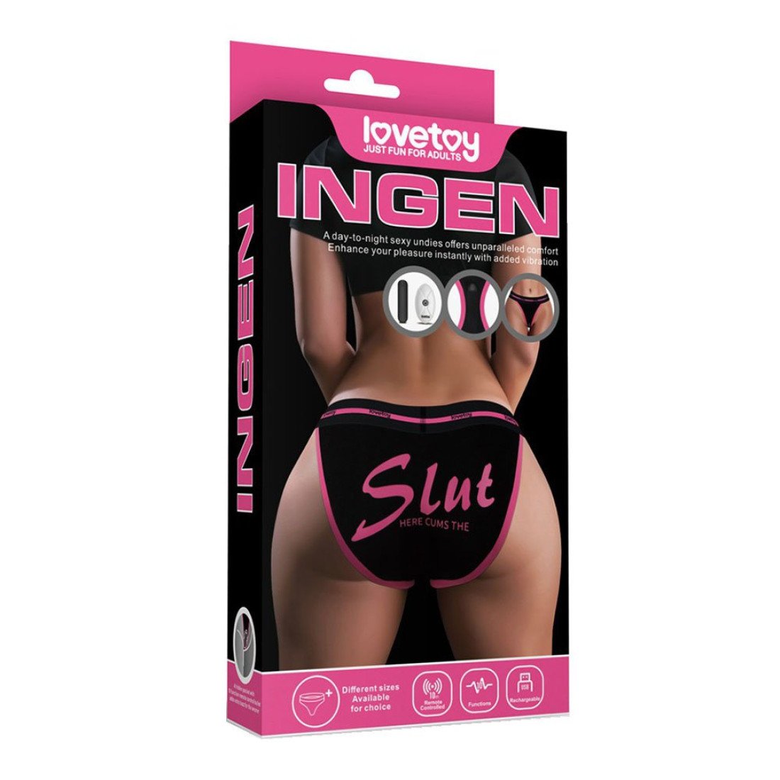 Vibruojančios kelnaitės „Slut“ - Love Toy