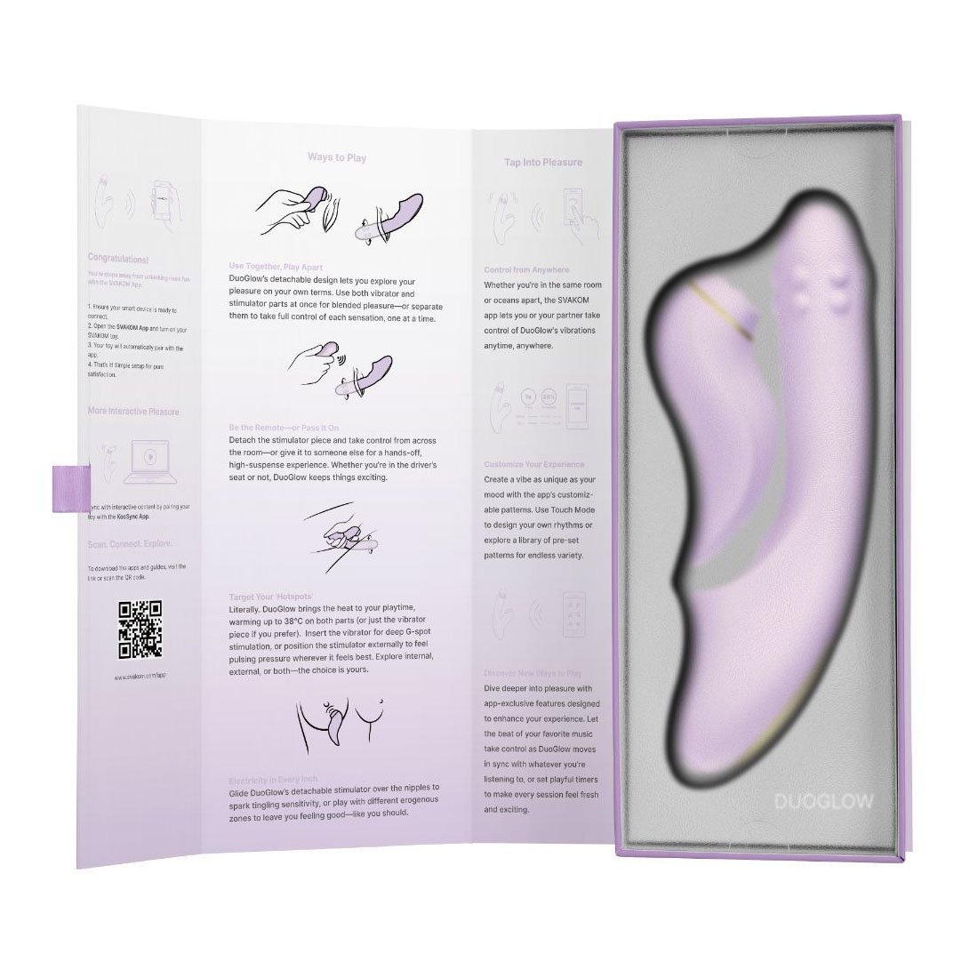 Išmanusis vibratorius - stimuliatorius „Duoglow“ - Svakom