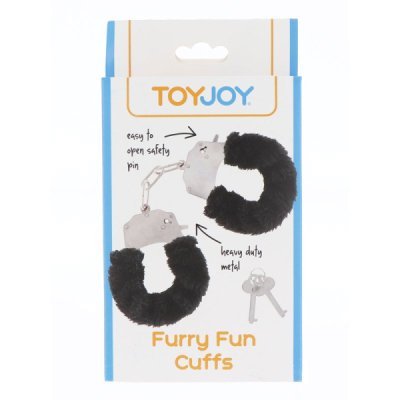 Metaliniai antrankiai „Furry Fun Cuffs“ - ToyJoy