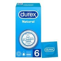 Klasikiniai prezervatyvai „Natural“, 6 vnt. - Durex