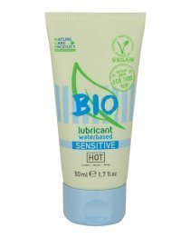 Ekologiškas vandens pagrindo lubrikantas „Bio Sensitive“, 50 ml - Hot