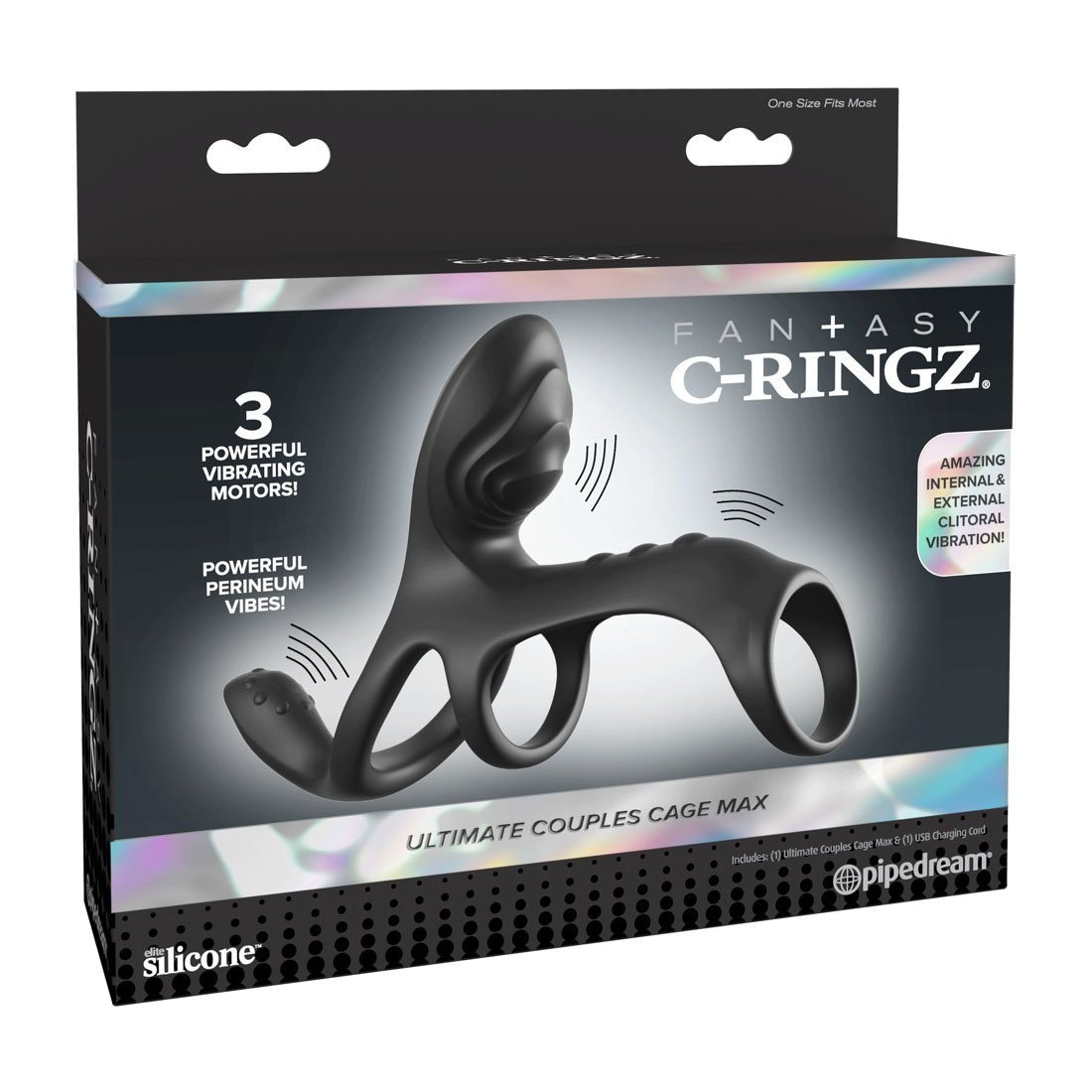 Vibruojanti penio mova „Ultimate Couples Cage Max“ - Fantasy C-Ringz