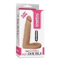 Vibruojantis strap-on dildo „The Ultra Soft Double Nr. 6.25“ - Love Toy