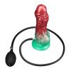 Pripučiamas silikoninis dildo „Aerosx Nr. 8.0 Red/Green“ - Lovetoy