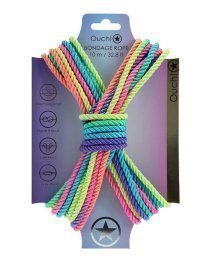 Suvaržymo virvė „Bondage Rope Multicolor Bright“, 10 m - Ouch!