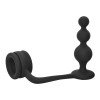 Analinis kaištis - žiedas „Cockring with Beaded Anal Plug“ - Ramrod