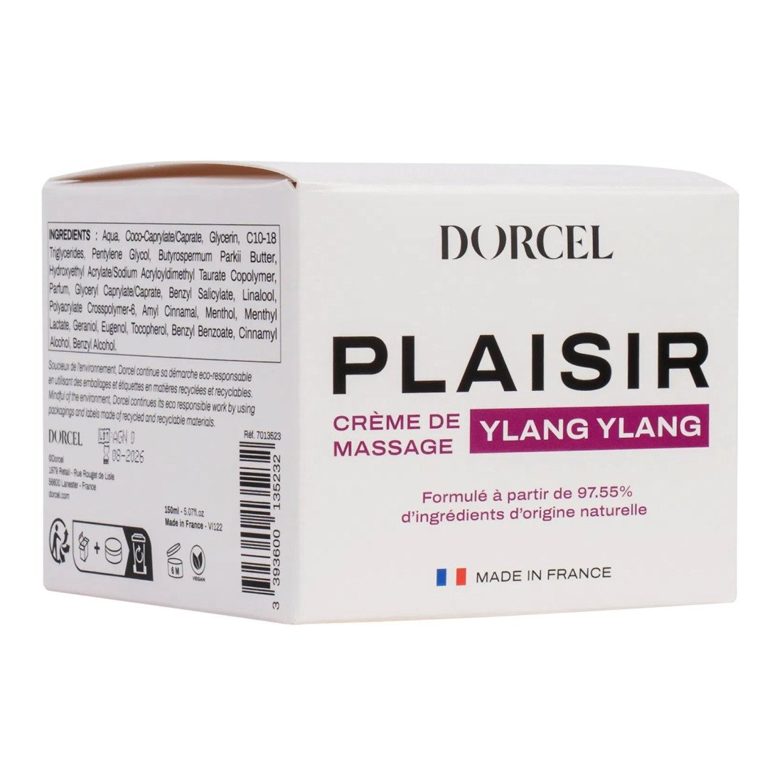 Masažo kremas „Plaisir Ylang Ylang“, 150 ml - Dorcel