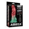 Pripučiamas silikoninis dildo „Aerosx Nr. 7.5 Red/Green“ - Lovetoy