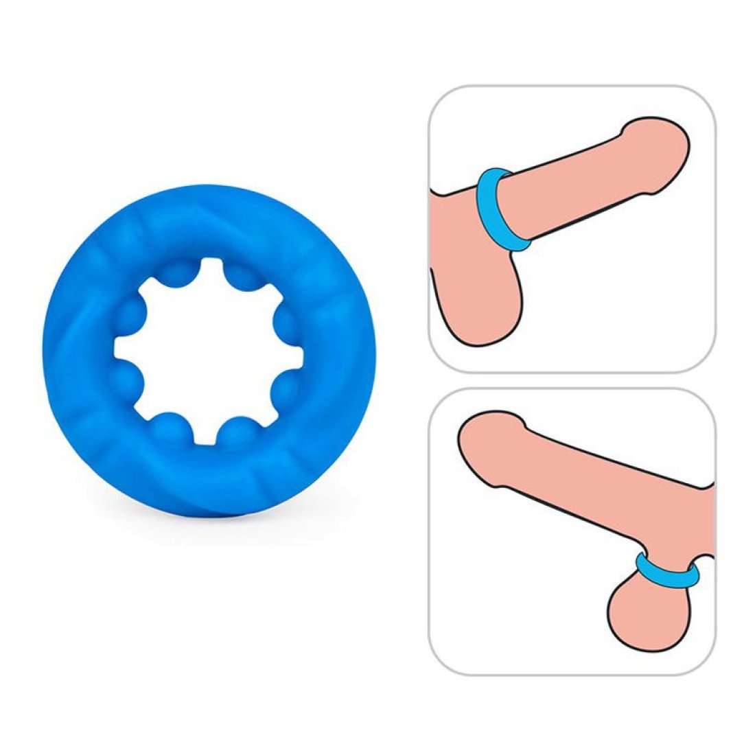 Penio žiedas „Ridge Bump Stretcher“ - Love Toy