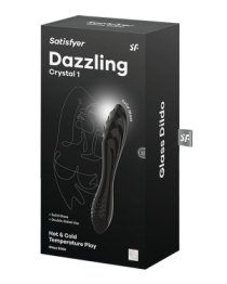Stiklinis dildo (pažeista pakuotė) „Dazzling Crystal 1“ - Satisfyer