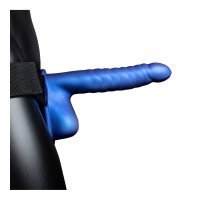 Tuščiaviduris strap-on dildo „Ribbed Hollow Strap-on Nr.8“ - Ouch!
